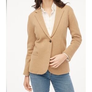 J. Crew Factory School Boy Sweater Blazer in Camel Tan Size Small - Style BF227